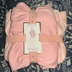 Victoria's Secret Light Pink Flannel Pajama Set
